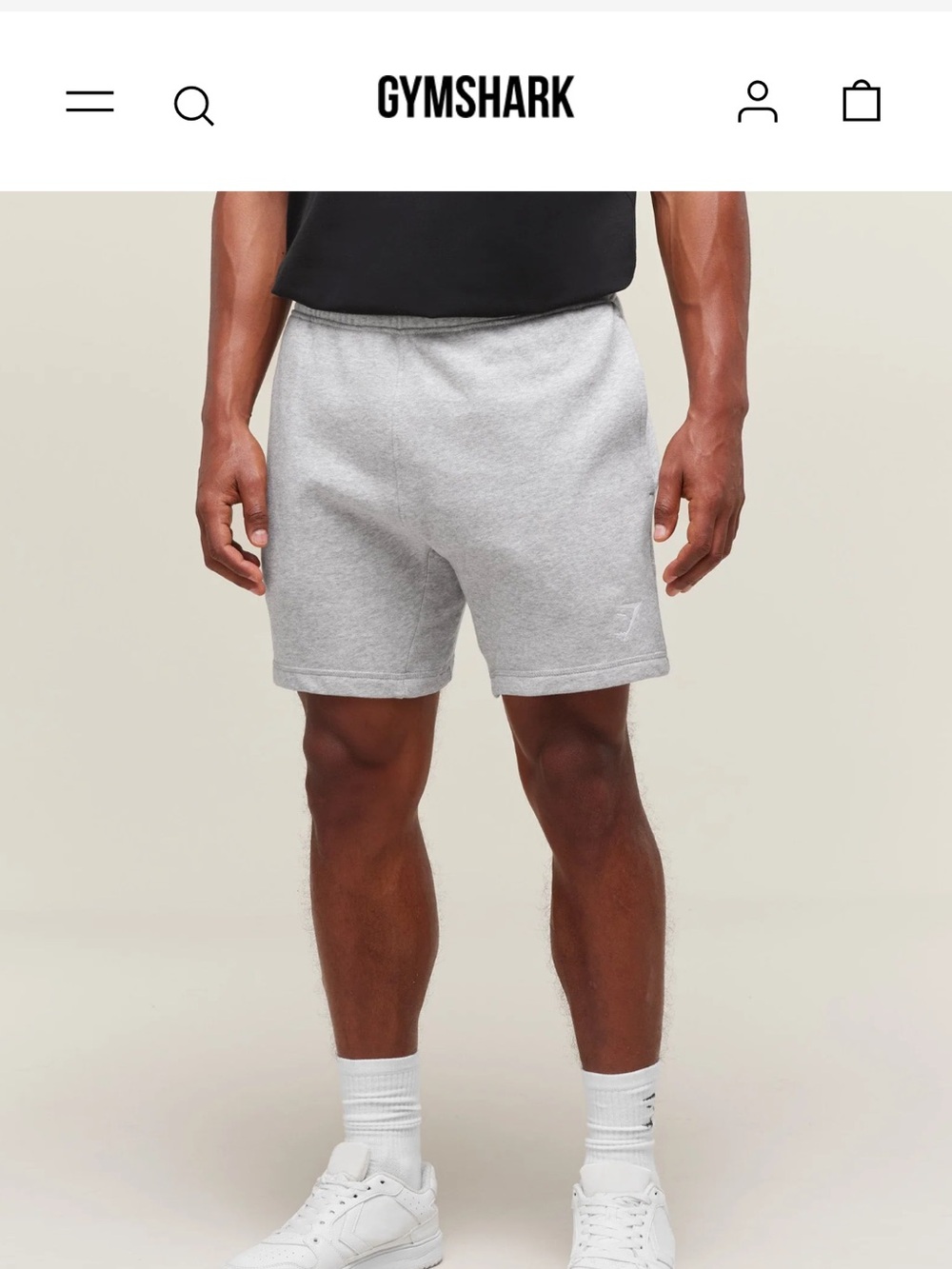 Gymshark Men’s Crest Grey Performance Shorts Medium